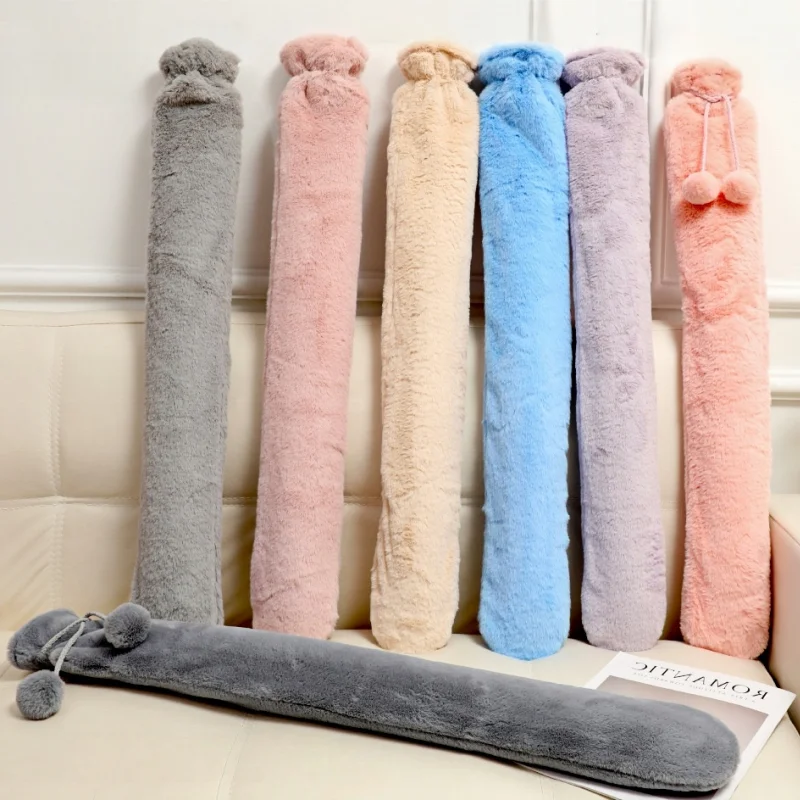 Мода Ұзын Қысқы ыстық су шелегі Жарылысқа қарсы Қалыңдатылған ПВХ Қолды жылыту үшін Жұмсақ Фланель Қаптамасымен Үйге және Офисте